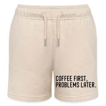 Café D’Abord Problèmes Plus Tard - Short de jogging enfant bio Stanley/Stella - écru doux - Devant