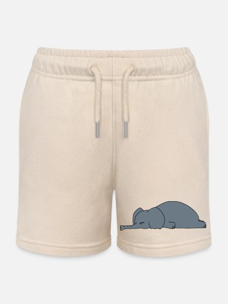 Fauler Elefant Schlaft Lustiger Sarkasmus Tierdesign - Kinder Organic Joggingshorts Mini Bolter von Stanley/Stella - Natur
