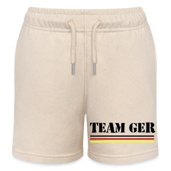 Germany Team Germany Flag - Kids Organic Sweat Shorts by Stanley/Stella - soft Ecru - Front
