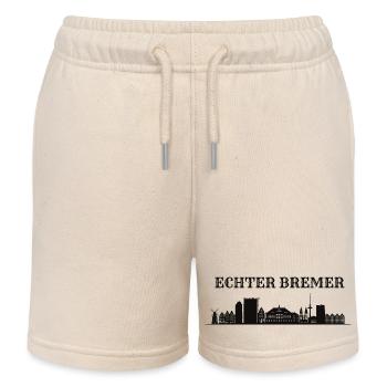 Echter Bremer Skyline Silhouette - Kinder Organic Joggingshorts Mini Bolter von Stanley/Stella - Natur - Vorne