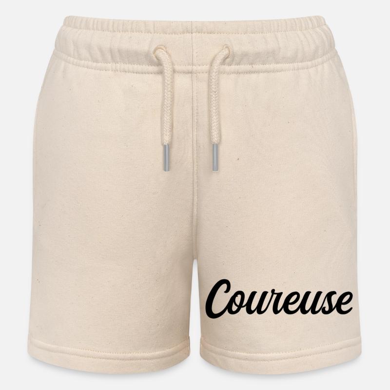 Coureuse - Short de jogging enfant bio Stanley/Stella - écru doux