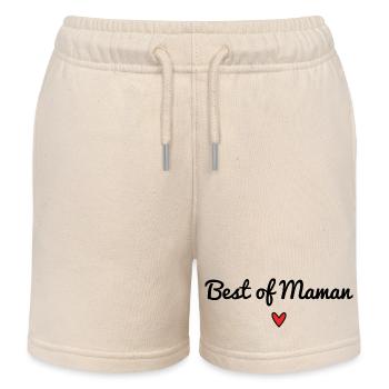 MOM. MOTHER'S DAY. HEART. FEAST. HAPPY BIRTHDAY - Kids Organic Sweat Shorts by Stanley/Stella - soft Ecru - Front