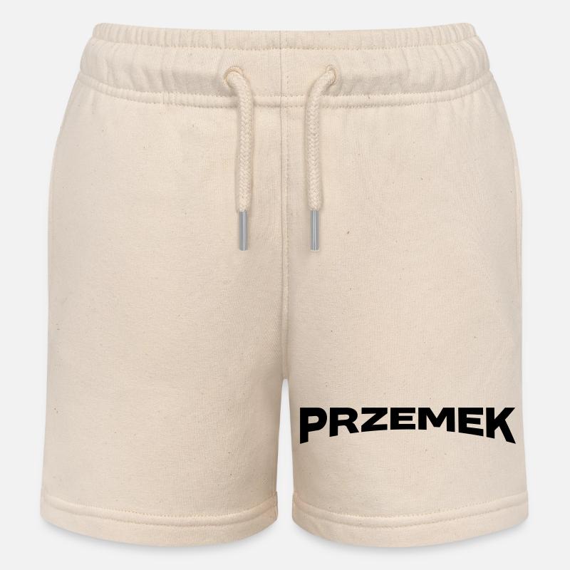 Don du nom de Przemek - Short de jogging enfant bio Stanley/Stella - écru doux