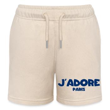 J´Adore Paris - I love Paris - France - Frankreich - Kids Organic Sweat Shorts by Stanley/Stella - soft Ecru - Front
