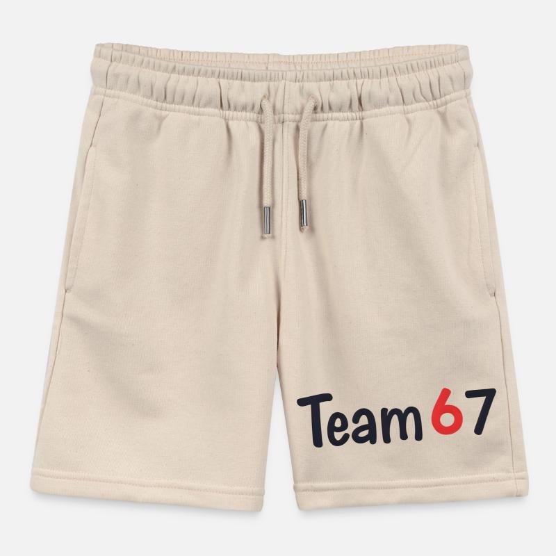 Team 6 7 – Collective Text Design Kids Organic Sweat Shorts by Stanley/Stella