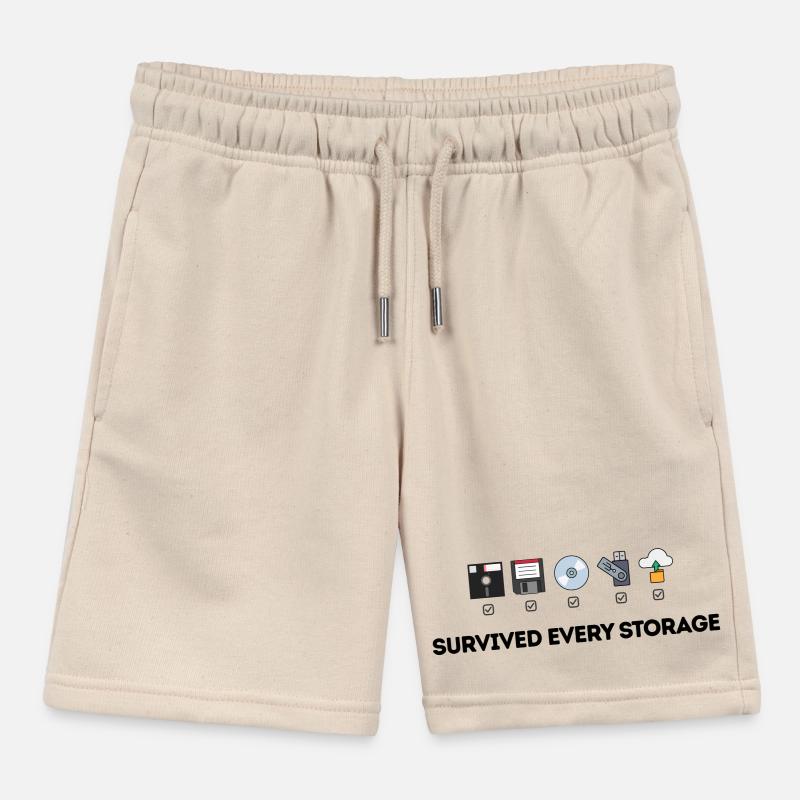 Data Storage Evolution - Icone Tecnologiche Pantaloncini sportivi ecologici MINI BOLTER per bambini di Stanley/Stella