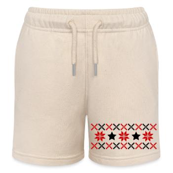 Norwegian Pattern Winter - Kids Organic Sweat Shorts by Stanley/Stella - soft Ecru - Front