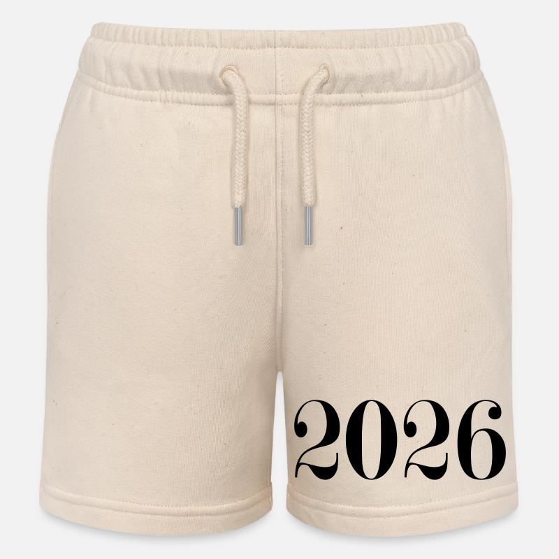 2026 - une nouvelle année - Short de jogging enfant bio Stanley/Stella - écru doux