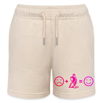 A motif only for floorball - Kids Organic Sweat Shorts by Stanley/Stella - soft Ecru - Front