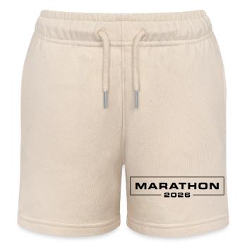 Marathon 2026 - Short de jogging enfant bio Stanley/Stella - écru doux - Devant