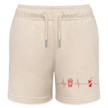 Popcorn Heartbeat - Kinder Organic Joggingshorts Mini Bolter von Stanley/Stella - Natur - Vorne