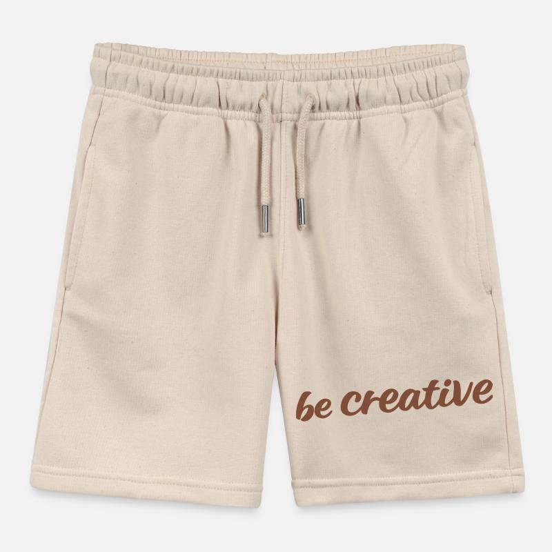 Be Creative Script Marron Short de jogging enfant bio Stanley/Stella