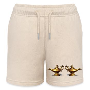 Golden Oil Lamps - Kids Organic Sweat Shorts by Stanley/Stella - soft Ecru - Front