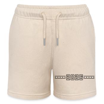 2026 College Schrift - Kinder Organic Joggingshorts Mini Bolter von Stanley/Stella - Natur - Vorne