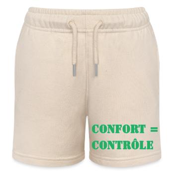 KOMFORT = KONTROLLE - Kinder Organic Joggingshorts Mini Bolter von Stanley/Stella - Natur - Vorne