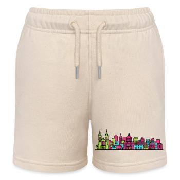Montpellier Stadtsilhouette Arc de Triomphe Art - Kinder Organic Joggingshorts Mini Bolter von Stanley/Stella - Natur - Vorne