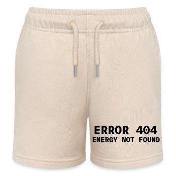 Error 404 - Energy not found - Kids Organic Sweat Shorts by Stanley/Stella - soft Ecru - Front