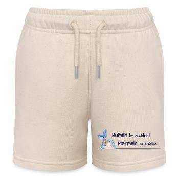 Mermaid by Choice – Magischer Aquarell Spruch - Kinder Organic Joggingshorts Mini Bolter von Stanley/Stella - Natur - Vorne