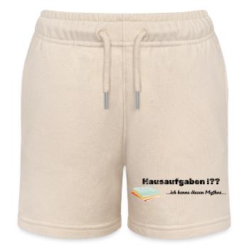 LIEBEVOLL Hausaufgaben-Mythos - Kinder Organic Joggingshorts Mini Bolter von Stanley/Stella - Natur - Vorne