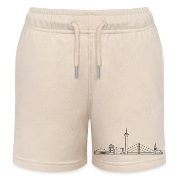 Cadeau de la chemise de la ville de la tour du Rhin de la Skyline de Düsseldorf - Short de jogging enfant bio Stanley/Stella - écru doux - Devant