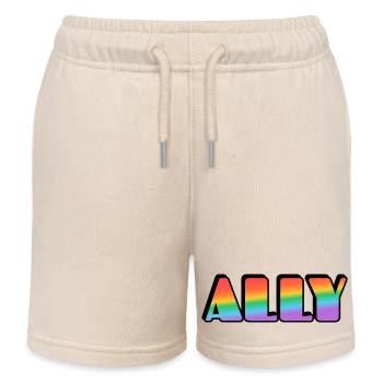 Ally Rainbow Letters - Kinder Organic Joggingshorts Mini Bolter von Stanley/Stella - Natur - Vorne