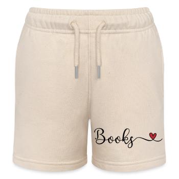 Books - Kids Organic Sweat Shorts by Stanley/Stella - soft Ecru - Front