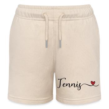 Tennis - I heart Tennis - Kinder Organic Joggingshorts Mini Bolter von Stanley/Stella - Natur - Vorne