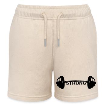 Hantel Strong Gewichte Gym - Kinder Organic Joggingshorts Mini Bolter von Stanley/Stella - Natur - Vorne