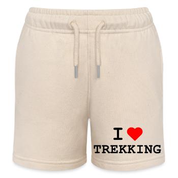 J’adore le trekking - Ich liebe Trekking - Short de jogging enfant bio Stanley/Stella - écru doux - Devant