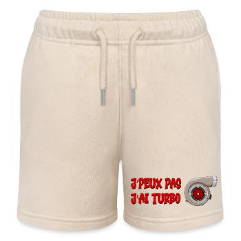 J'peux pas j'ai turbo - Short de jogging enfant bio Stanley/Stella - écru doux - Devant