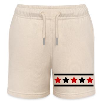 Sterne Muster - Kinder Organic Joggingshorts Mini Bolter von Stanley/Stella - Natur - Vorne