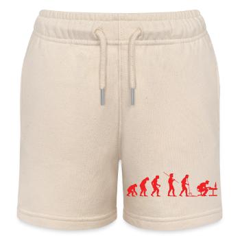 Evolution Gamer | Computer Freak Nerd PC - Kinder Organic Joggingshorts Mini Bolter von Stanley/Stella - Natur - Vorne