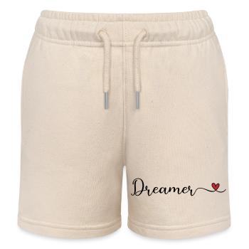 Dreamer Design au cœur - Short de jogging enfant bio Stanley/Stella - écru doux - Devant