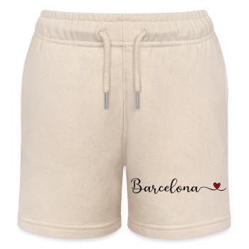 J’adore le Cadeau Cœur de Barcelone - Short de jogging enfant bio Stanley/Stella - écru doux - Devant