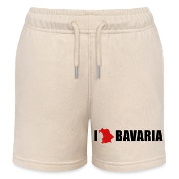 I Love Bavaria Bayern Liebe - Kids Organic Sweat Shorts by Stanley/Stella - soft Ecru - Front