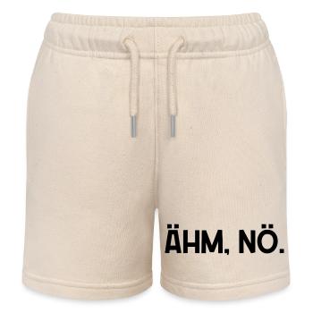 Um, Nope, Funny Sayings Statement - Kids Organic Sweat Shorts by Stanley/Stella - soft Ecru - Front