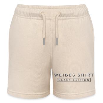 Weißes T-Shirt Black Edition - Kinder Organic Joggingshorts Mini Bolter von Stanley/Stella - Natur - Vorne