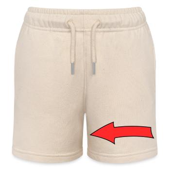 Arrow bow - Kids Organic Sweat Shorts by Stanley/Stella - soft Ecru - Front