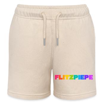 Flitzpiepe - Kinder Organic Joggingshorts Mini Bolter von Stanley/Stella - Natur - Vorne