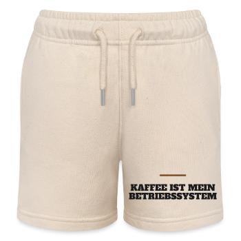 Kaffee ist mein Betriebssystem - Kinder Organic Joggingshorts Mini Bolter von Stanley/Stella - Natur - Vorne