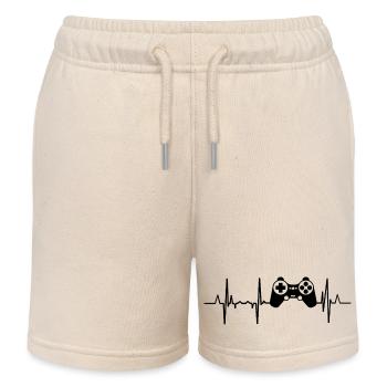 Herzschlag Gaming - Kinder Organic Joggingshorts Mini Bolter von Stanley/Stella - Natur - Vorne