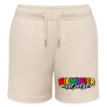 Nie Wieder ist Jetzt Graffiti - Kinder Organic Joggingshorts Mini Bolter von Stanley/Stella - Natur - Vorne