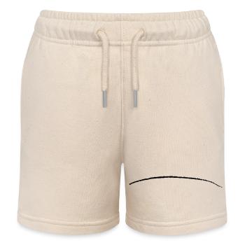 coup de pinceau rayé ligne - Short de jogging enfant bio Stanley/Stella - écru doux - Devant