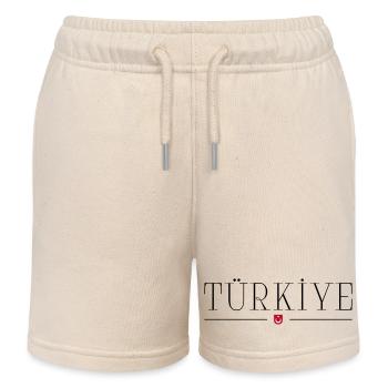 Türkiye Türkei Flügel und Halbmond - Kinder Organic Joggingshorts Mini Bolter von Stanley/Stella - Natur - Vorne