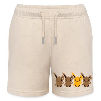 4 Hasen Freunde Unterschied Be Different Anders - Kinder Organic Joggingshorts Mini Bolter von Stanley/Stella - Natur - Vorne