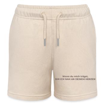 Wenn du mich trägst - botschaft des Trostes - Kinder Organic Joggingshorts Mini Bolter von Stanley/Stella - Natur - Vorne