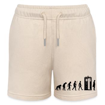 Evolution Tardis - Short de jogging enfant bio Stanley/Stella - écru doux - Devant
