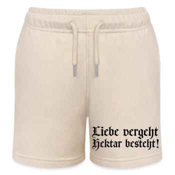 Love passes - hectare exists - Kids Organic Sweat Shorts by Stanley/Stella - soft Ecru - Front