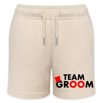 Team groom - Kids Organic Sweat Shorts by Stanley/Stella - soft Ecru - Front