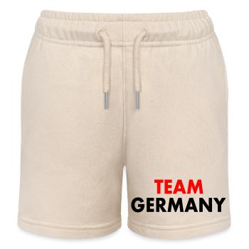 Team germany - Kinder Organic Joggingshorts Mini Bolter von Stanley/Stella - Natur - Vorne